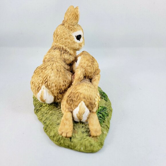 Bunny Rabbits Nature’s Friends Figurine 1989 Summit Collection Vintage Mom Baby - Picture 5 of 9